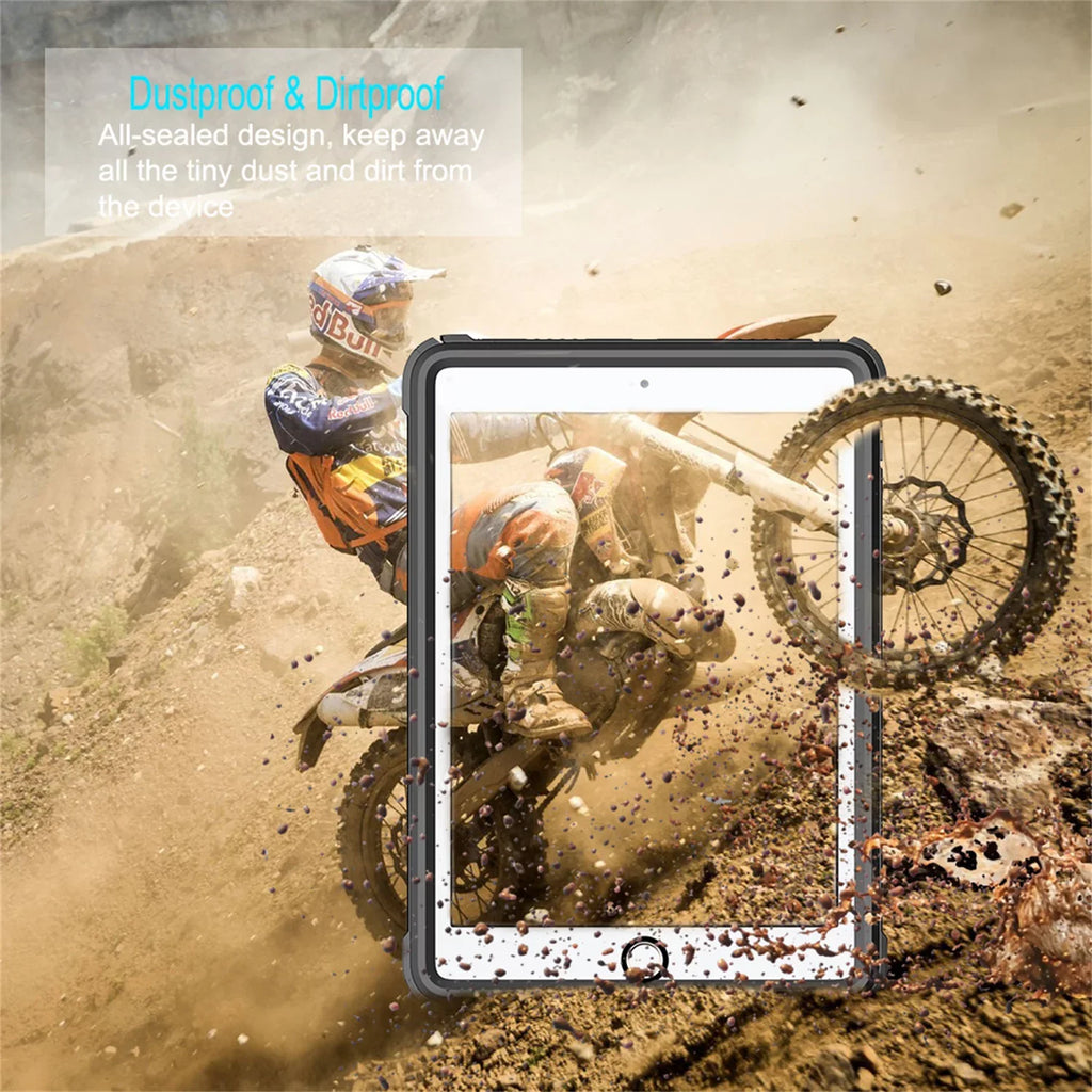 UUCOVERS iPad Air 3 Case 2019 Waterproof, iPad Pro 10.5 Case Rugged Full Body Protective Transparent wrap with Built in Screen Protector Shockproof Case for iPad Air 3 2019/ iPad Pro 10.5 2017,Black