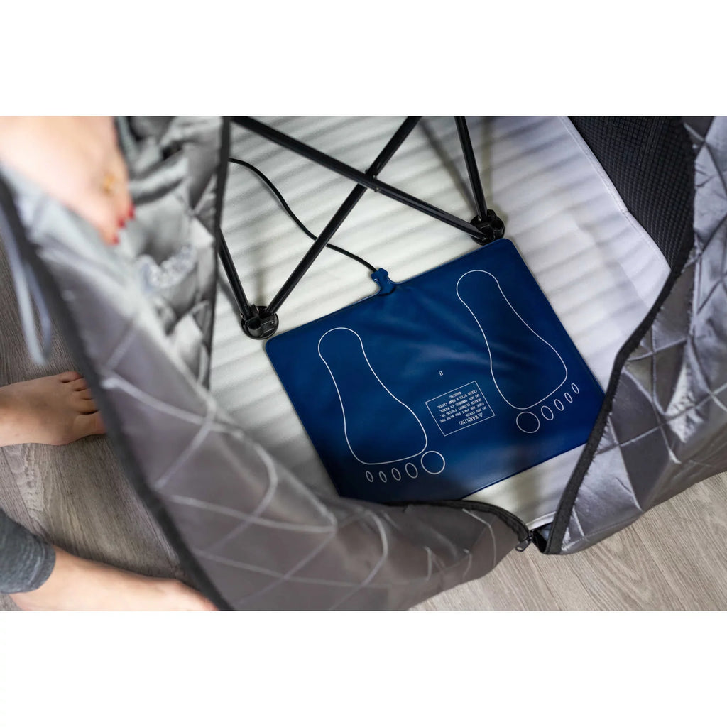 Heat Wave Rejuvenator Portable Personal Sauna with FAR Infrared Carbon Panels, Heated Floor Pad, Canvas Chair