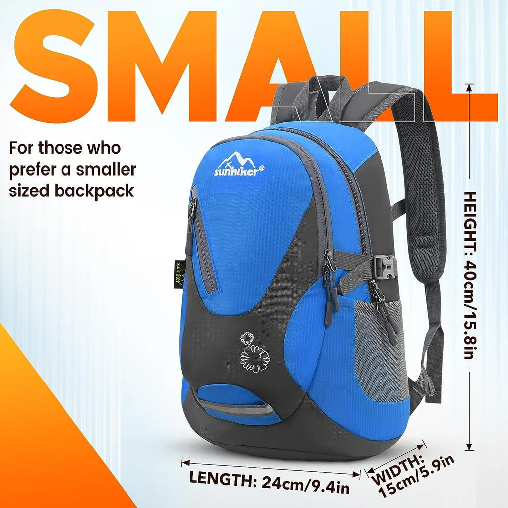 sunhiker Cycling Hiking Backpack moisture protected Travel Backpack Lightweight SMALL Daypack M0714 Small Blue