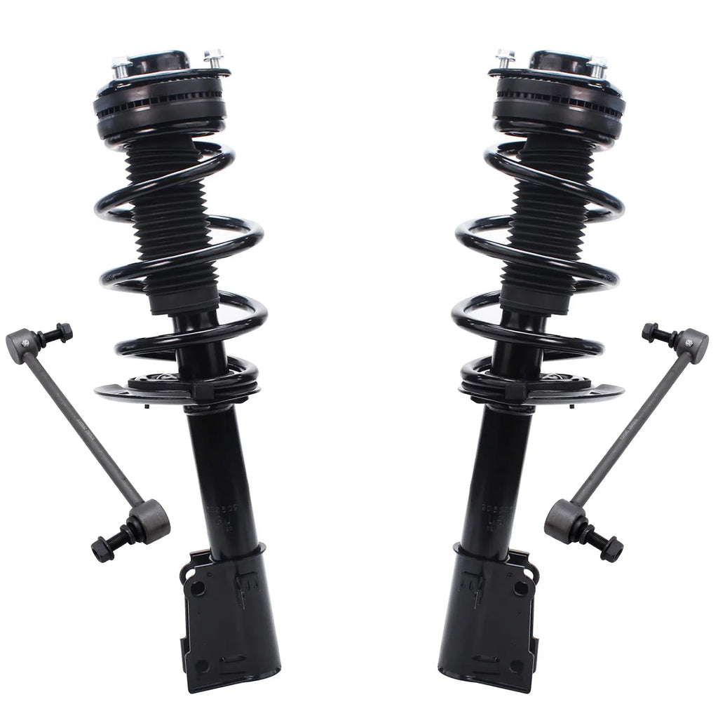 Detroit Axle - Front Struts Sway Bars kit for V6 2009-2018 Dodge Journey Complete 2 Struts w/Coil Spring 2 Front Sway Bar Links 2010 2011 2012 2013 2014 2015 2016 2017 Replacement Struts Assembly