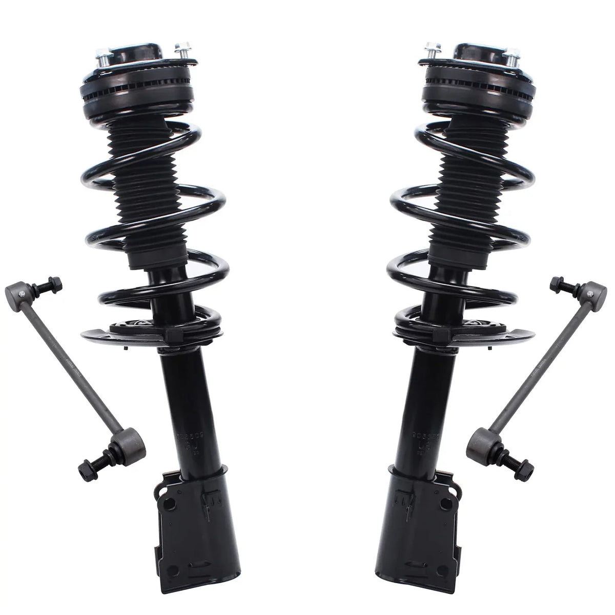 Detroit Axle - Front Struts Sway Bars kit for V6 2009-2018 Dodge Journey Complete 2 Struts w/Coil Spring 2 Front Sway Bar Links 2010 2011 2012 2013 2014 2015 2016 2017 Replacement Struts Assembly