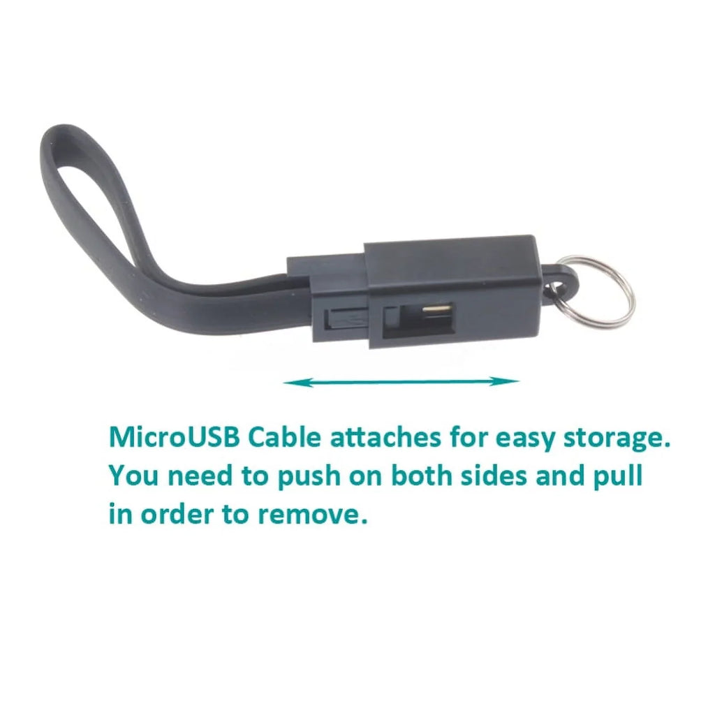 Charger 10000mAh Power Bank w Type-C Retractable USB Cable O1D for  Liquid Jade Primo - Alcatel PulseMix, Idol 5S 5 4S - Blackberry Key2, Motion, KEYone - BLU G9 Pro, Vivo 5 - BOLD N1