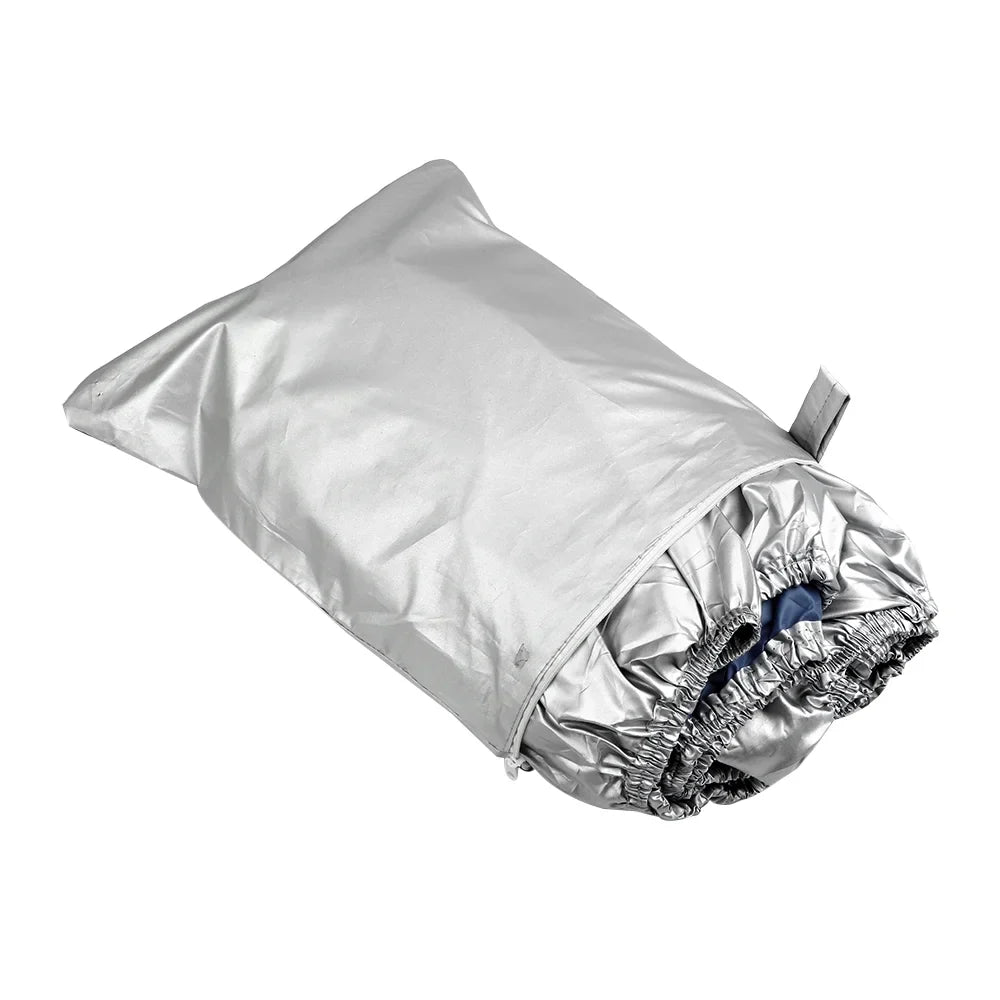 ship protector Yacht  Protection Waterproof Heavy Duty Silver Reflective 300D Oxford Fabric Anti-smashing Durable and Tear Proof Fits V-HULL TRI-HULL Runabouts and Bass Boats 11-13FT