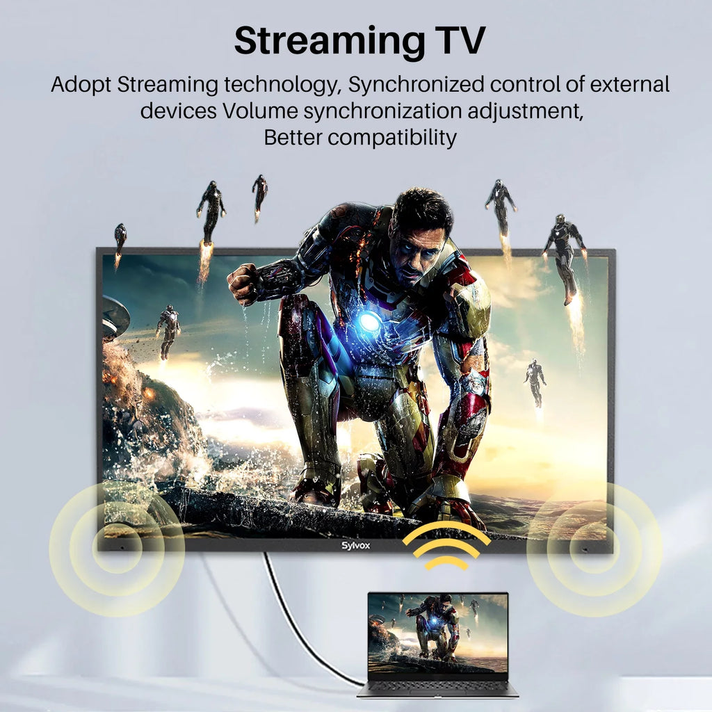 SYLVOX 43" Full Sun Outdoor TV, 2000 Nits 4K UHD Smart TV with IP55 Waterproof (Pool Series)