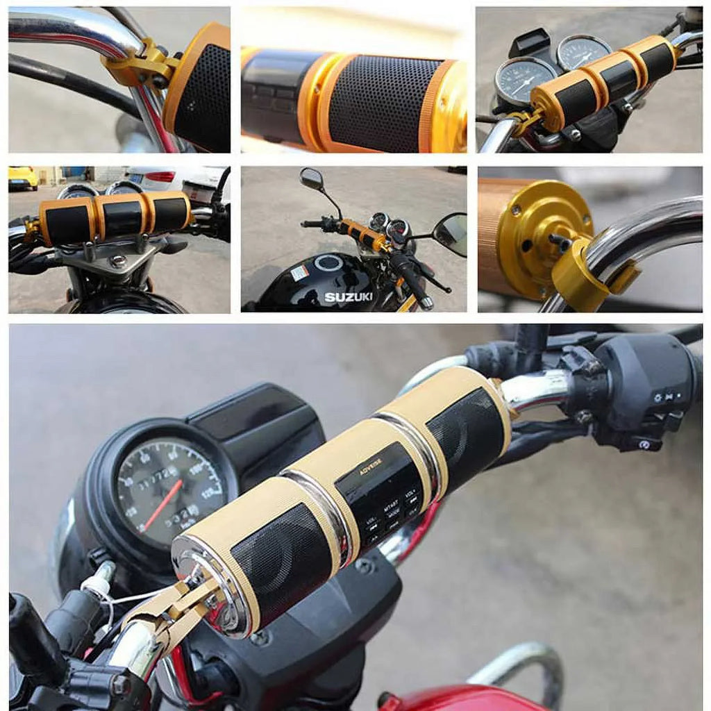 Motorcycle Bluetooth V2.1+ EDR Audio Speaker Waterproof impervious Motorbike Stereo FM Radio USB TF Card MP3 Player