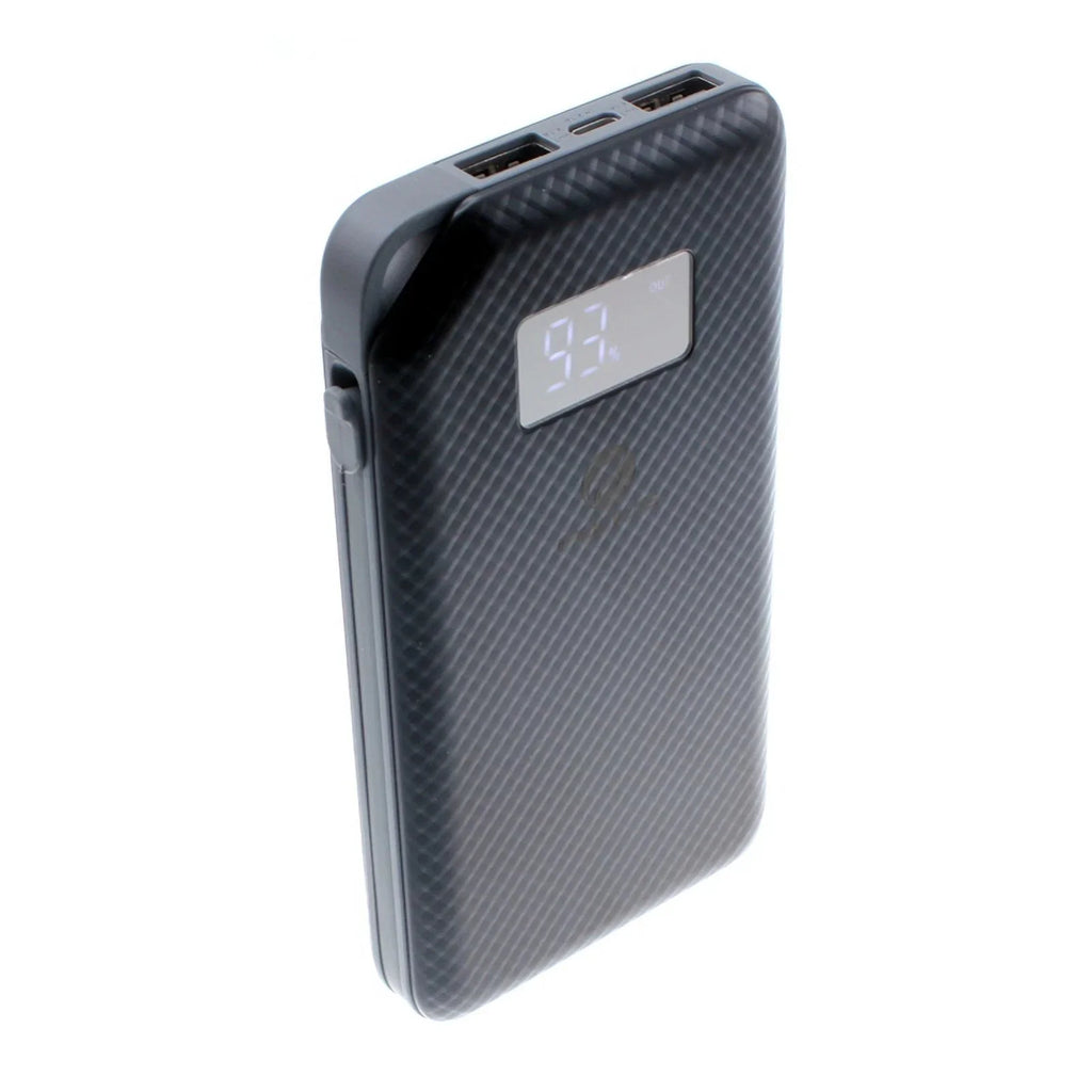 Charger 10000mAh Power Bank w Type-C Retractable USB Cable O1D for  Liquid Jade Primo - Alcatel PulseMix, Idol 5S 5 4S - Blackberry Key2, Motion, KEYone - BLU G9 Pro, Vivo 5 - BOLD N1
