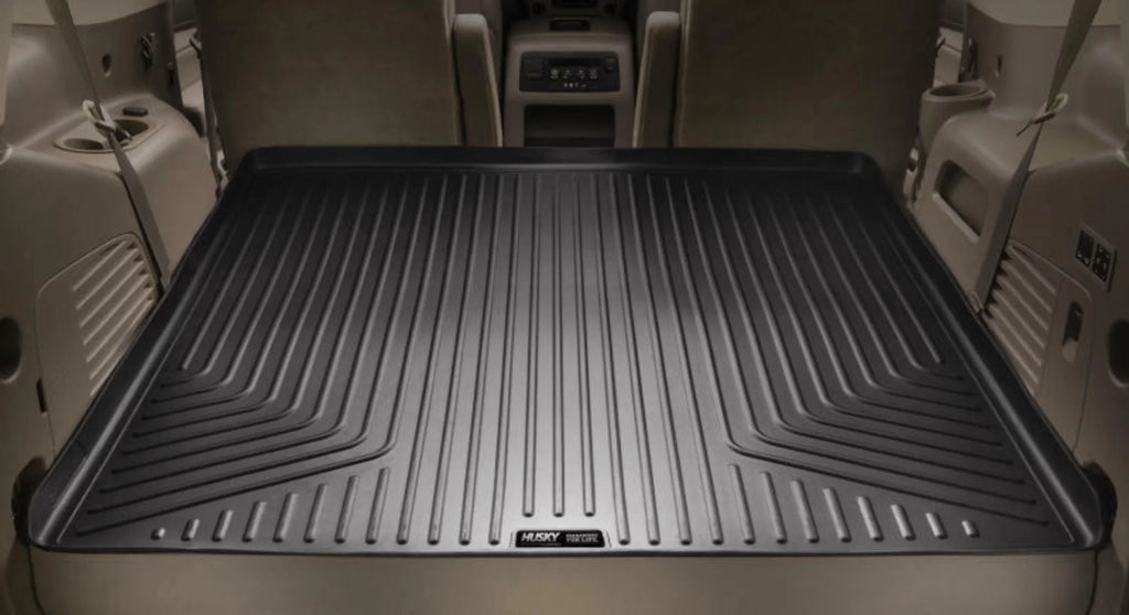 Husky by RealTruck Weatherbeater Series Cargo Liner Black suitable with 12-19  Highlander; appropriate with to back of 2nd row Seats over foldered 3rd row Seats