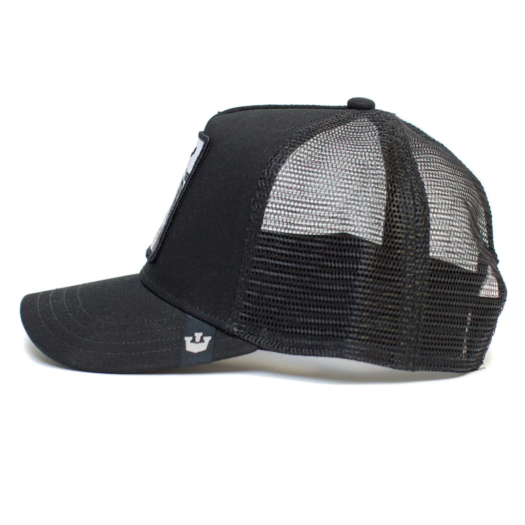 The Farm Unisex Original Adjustable Snapback Trucker Hat, Black (White Tiger), One Size. Goorin Bros