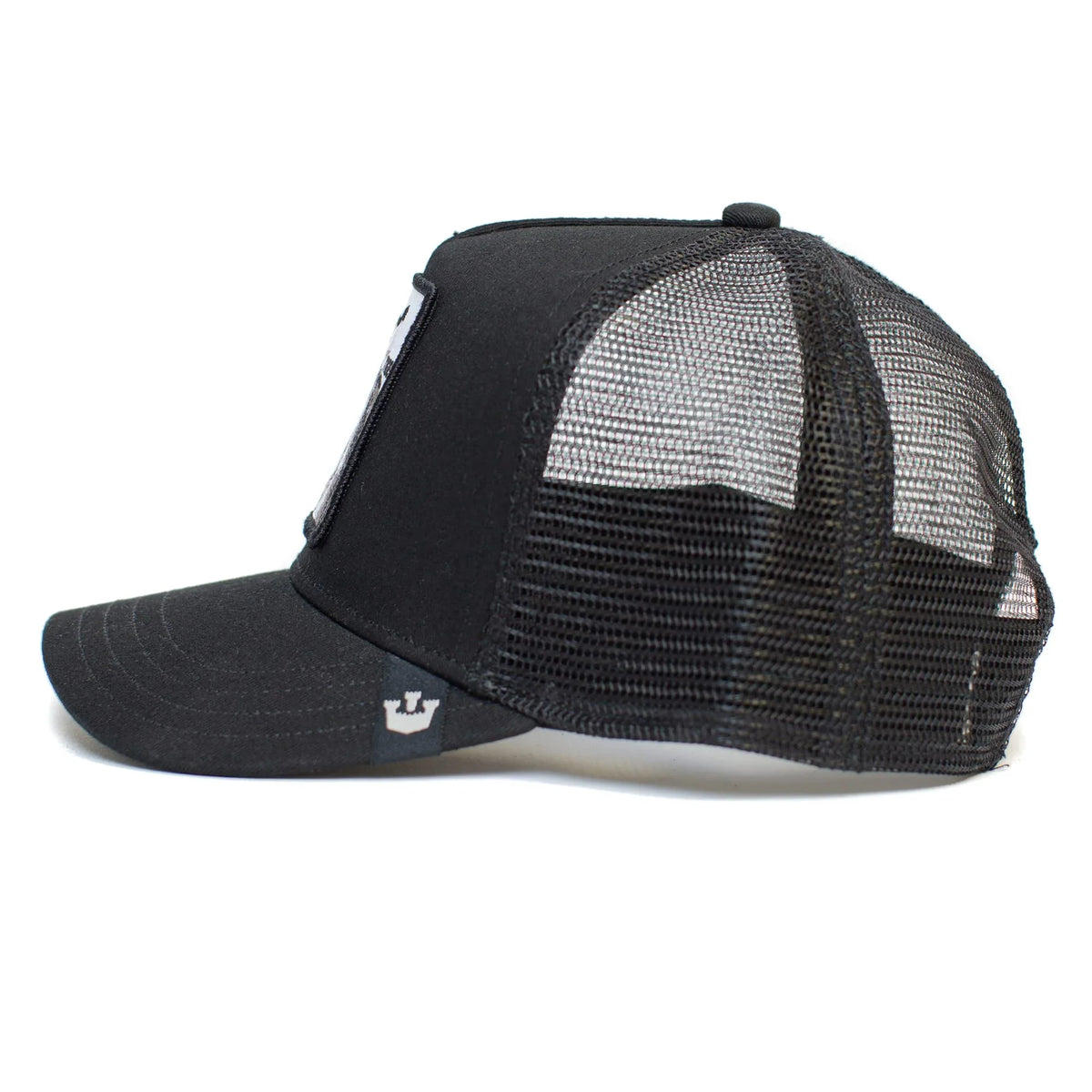 The Farm Unisex Original Adjustable Snapback Trucker Hat, Black (White Tiger), One Size. Goorin Bros