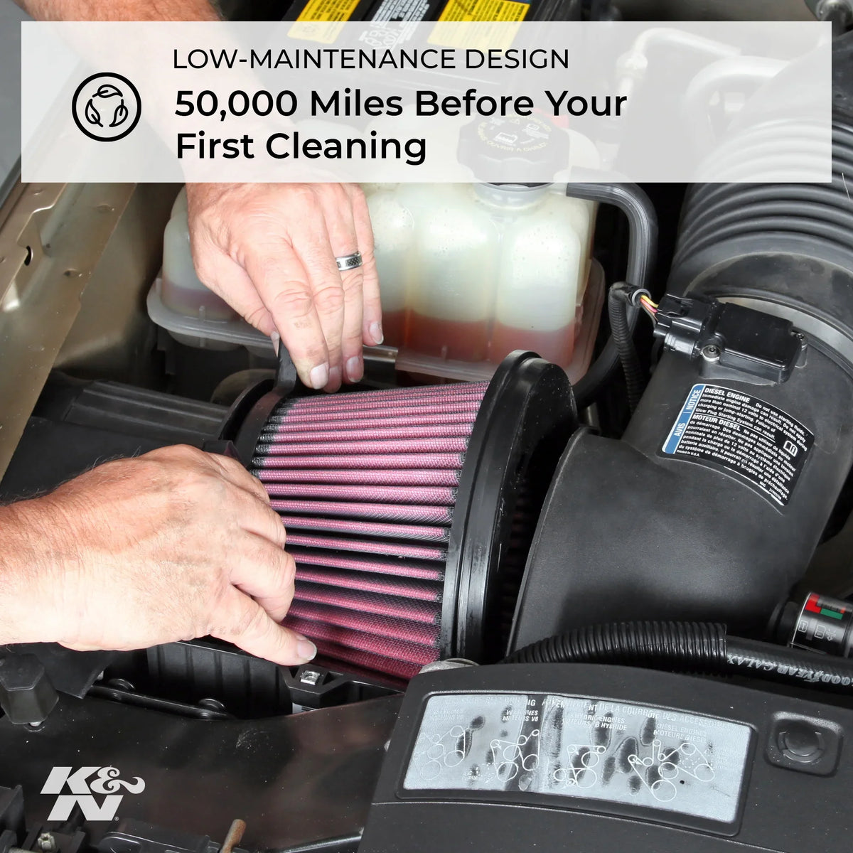K&N Engine Air Filter: Washable, Replacement Filter: 2010-2019 /Lexus/Mitsubihi L3/L4, 33-2435