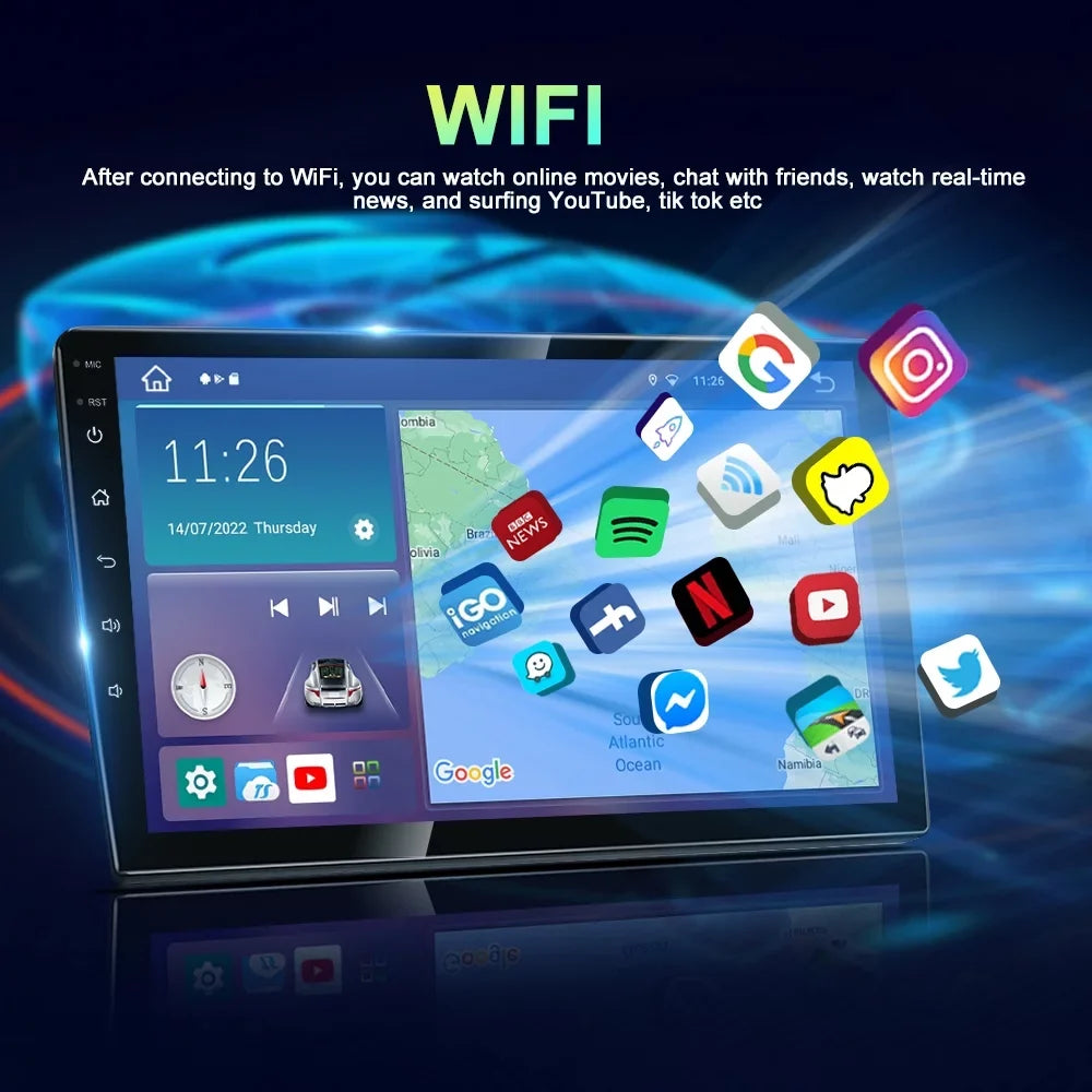 For  RAV4 2013 2014 2015 2016 2017 Android 13 CarPlay Bluetooth 4+64GB  Car Stereo Radio GPS Navigation Player