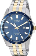 Citizen BI5054-53L Men's Quartz Two Tone Stainless Steel Blue Dial Analog Watch
