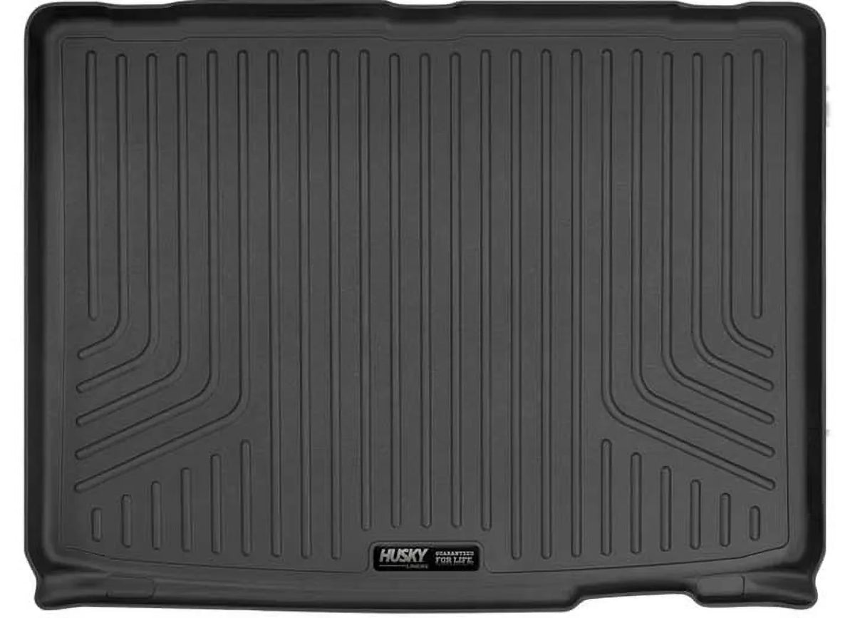 Husky by RealTruck Weatherbeater Series Cargo Liner Black suitable with 12-19  Highlander; appropriate with to back of 2nd row Seats over foldered 3rd row Seats