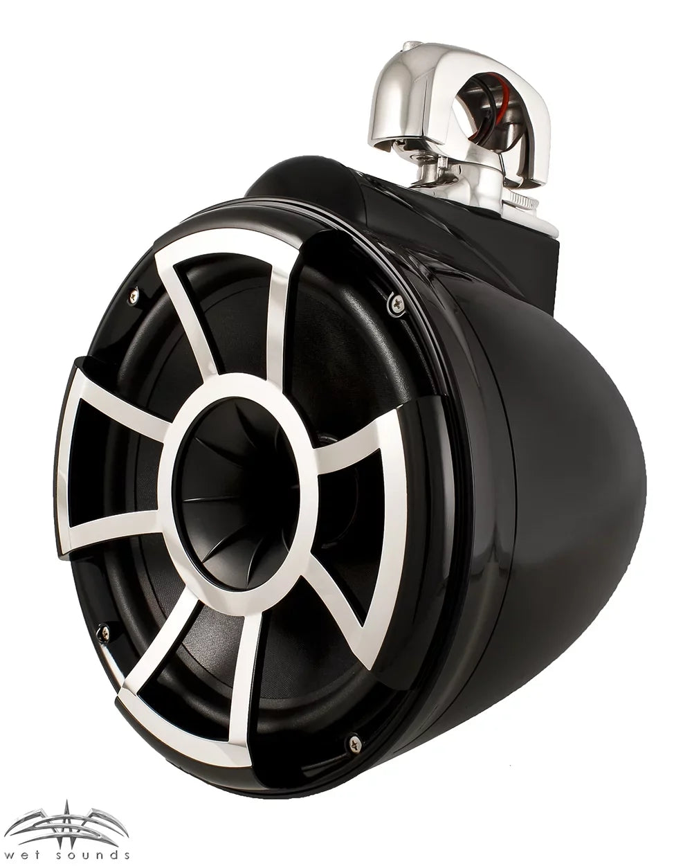 Wet Sounds For Malibu G3: Two Pairs of REV10B-SC 10" Black Swivel Tower Speakers with G3 Adapters & SDX2 Amplifier
