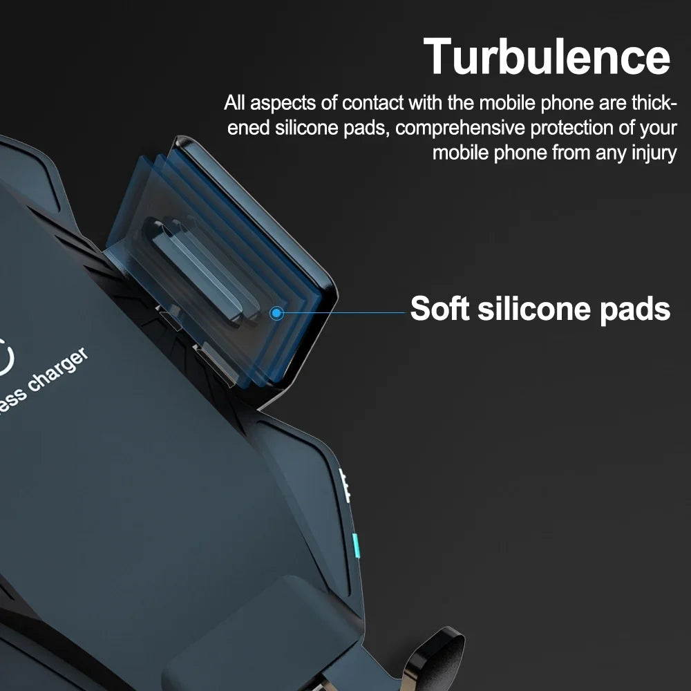 Wireless Car Charger, Saoqi 10W Smart Sensor Auto Clamping Air Vent Dashboard Windshield Car Phone Holder Mount, suitable for iPhone, , Google, , etc