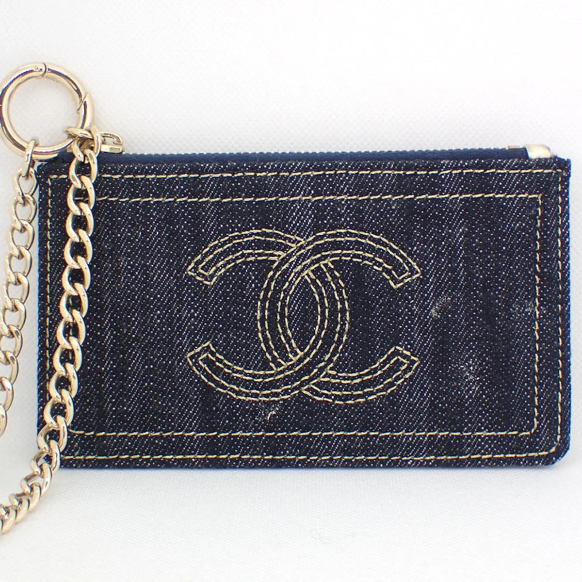 Pre-Owned CHANEL Chanel sparkling chain pouch coin case (Good)