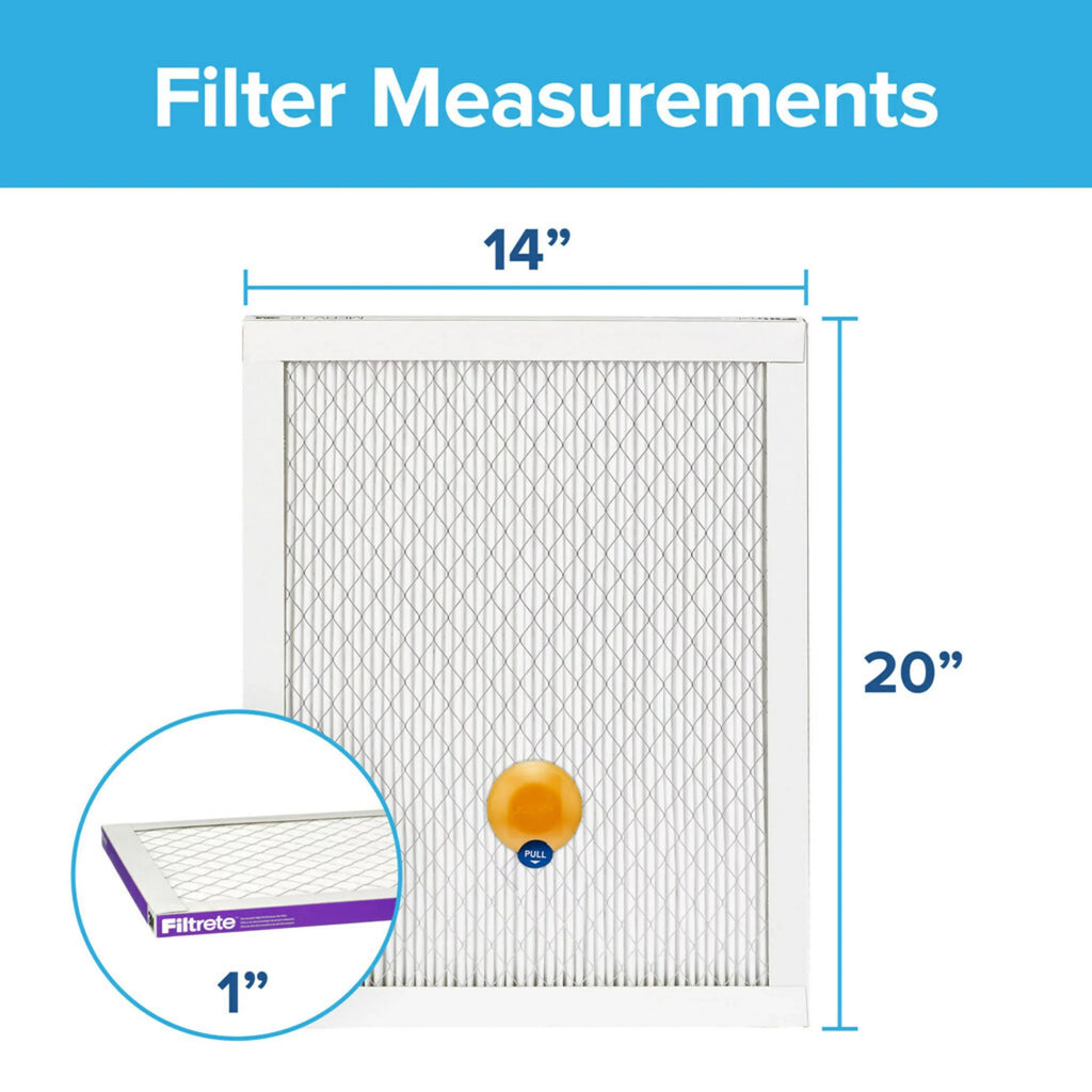 Filtrete 14x20x1 Smart Air Filter, MPR 1500 MERV 12, Allergen, Bacteria Virus, 1 Filter
