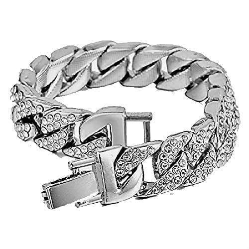 Iced Out Colourful Rainbow Flame Collection (ST10327CO-C SLV). Charles Raymond Iced Out Mens Color on Blast Watch Single or Combo Sets with Blinged Out Bracelets Set