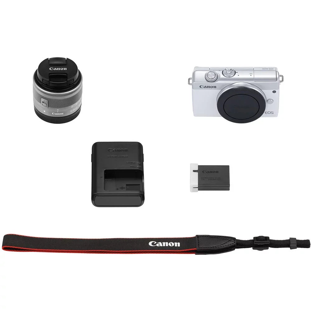 EOS M200 Mirrorless Digital Camera with 15-45mm Lens (3700C009) + More