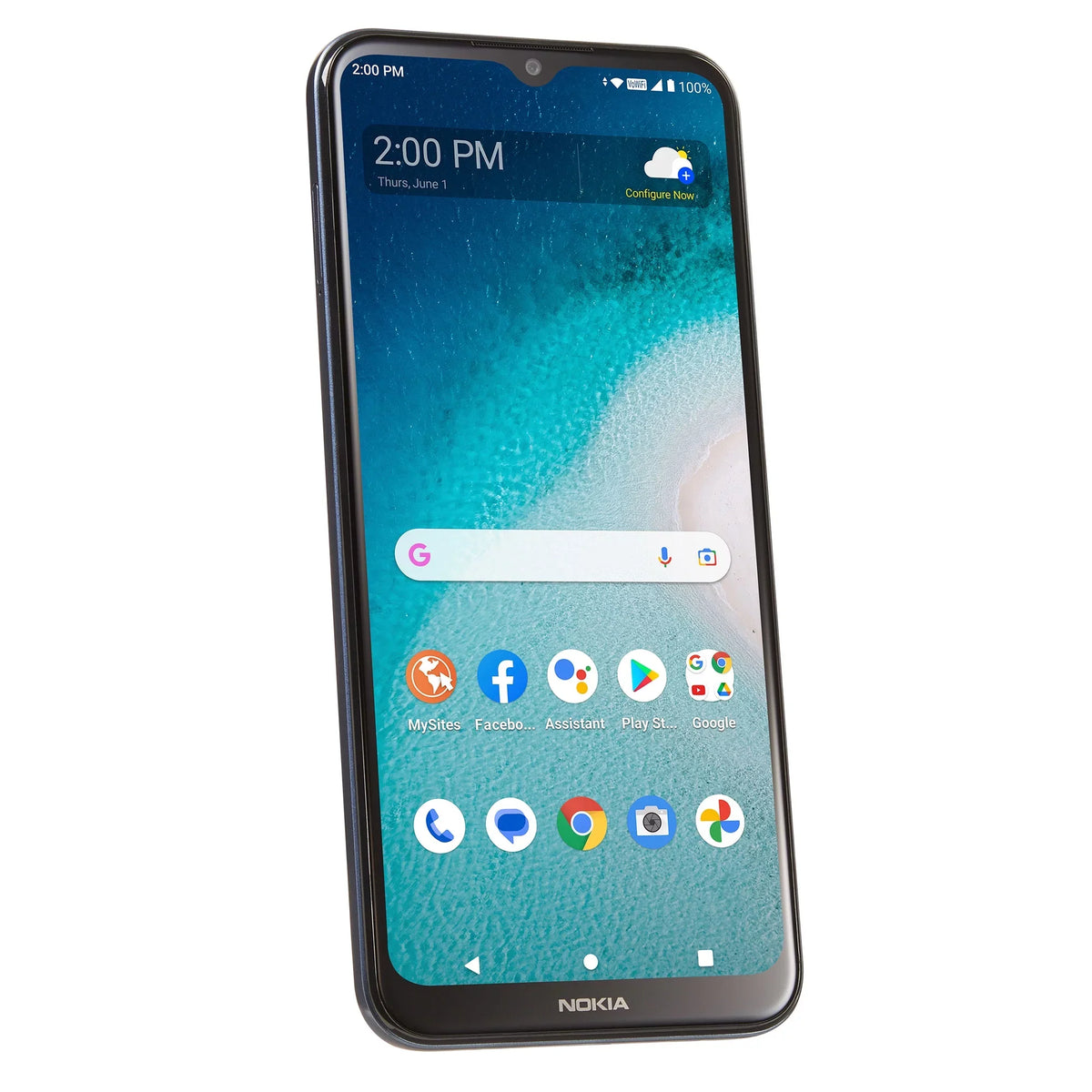 Total by Verizon Nokia C300, 32GB, Blue- Prepaid Smartphone [Locked to Total by Verizon]