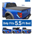 TYGER TG-BC3F1019 Tri-Fold Pickup Tonneau wrap Fit 09-14  F-150 (NOT Raptor Series) w/o Utility Track 5.5 feet (66 inch) Trifold Truck Cargo Bed Tonno shield (NOT For Stepside) 2010 2011 2012 2013