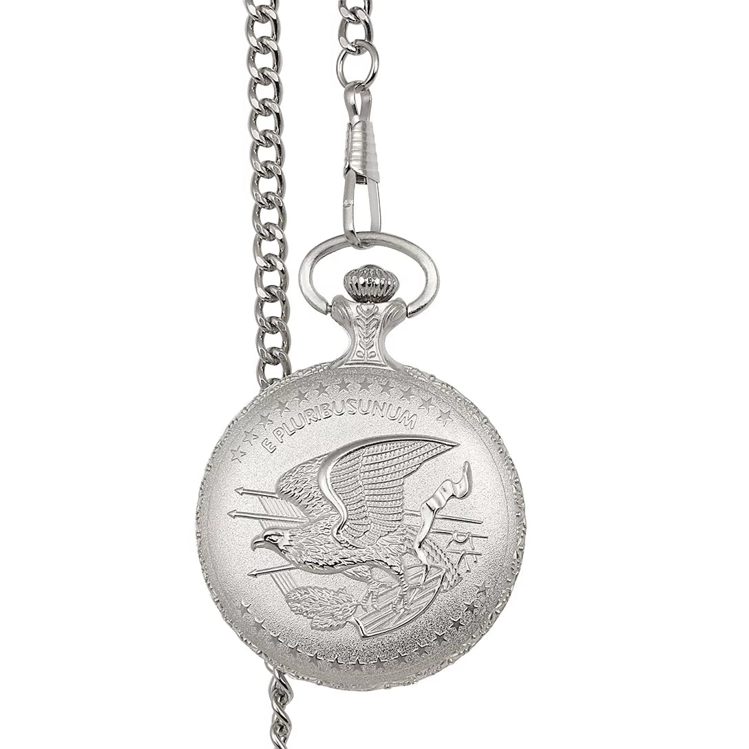 American Coin Treasures Moon Landing Eisenhower Bicentennial Dollar Men's Pocket Watch