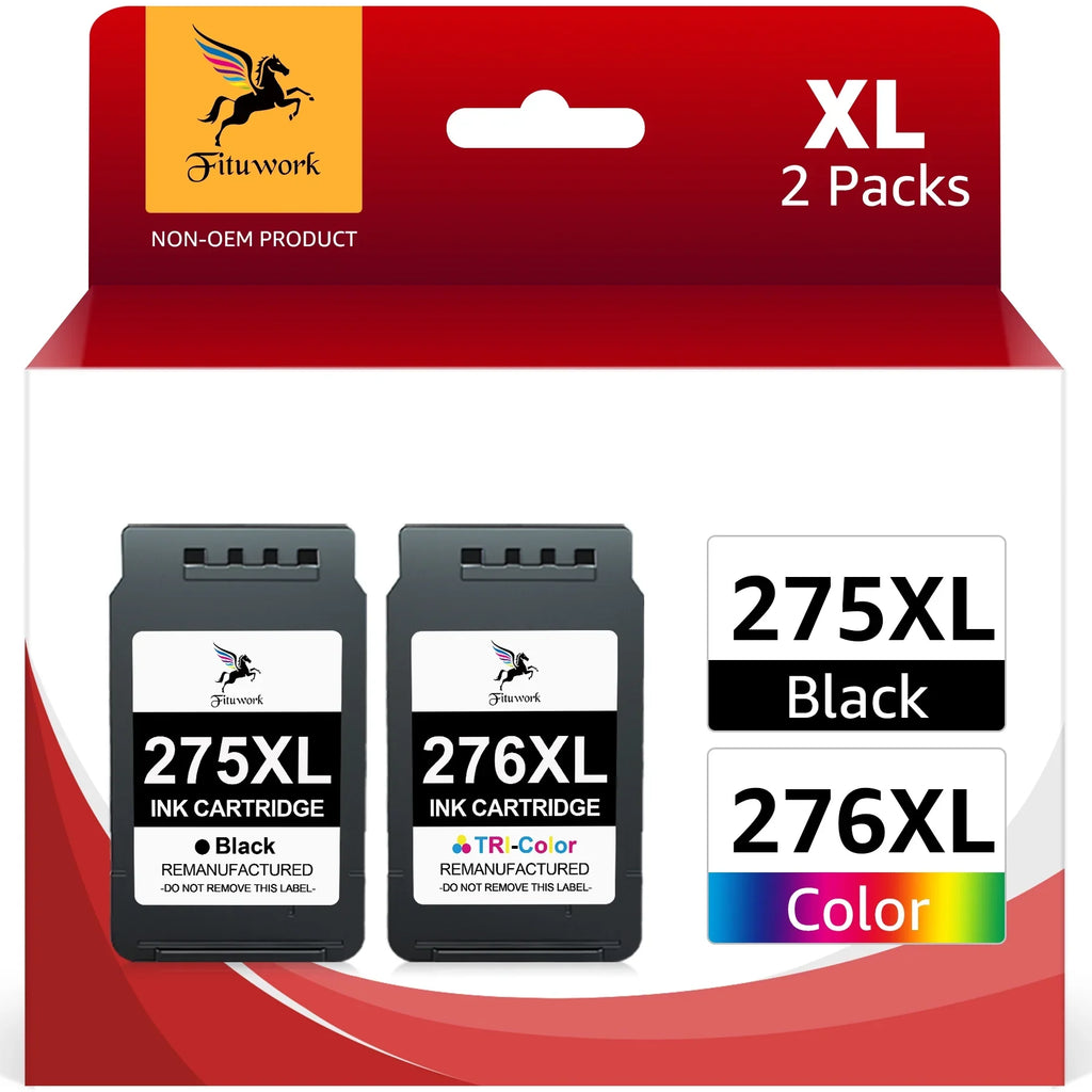 275XL Ink Cartridges Replacement for  Ink 275 and 276 for PIXMA TS3520 TS3522 TS3500 TR4720 TR4700 Printers(Black and Color, 2 Pack)