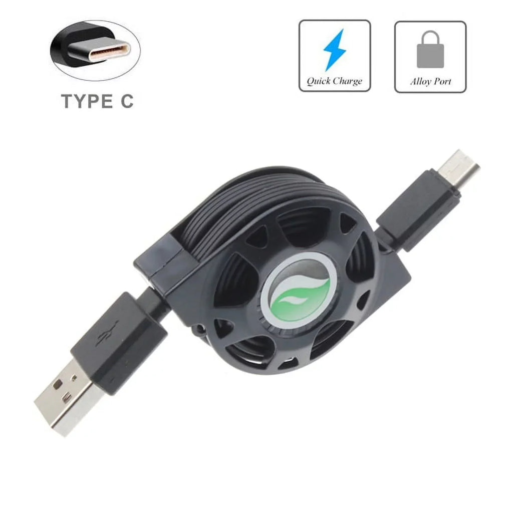 Charger 10000mAh Power Bank w Type-C Retractable USB Cable O1D for  Liquid Jade Primo - Alcatel PulseMix, Idol 5S 5 4S - Blackberry Key2, Motion, KEYone - BLU G9 Pro, Vivo 5 - BOLD N1
