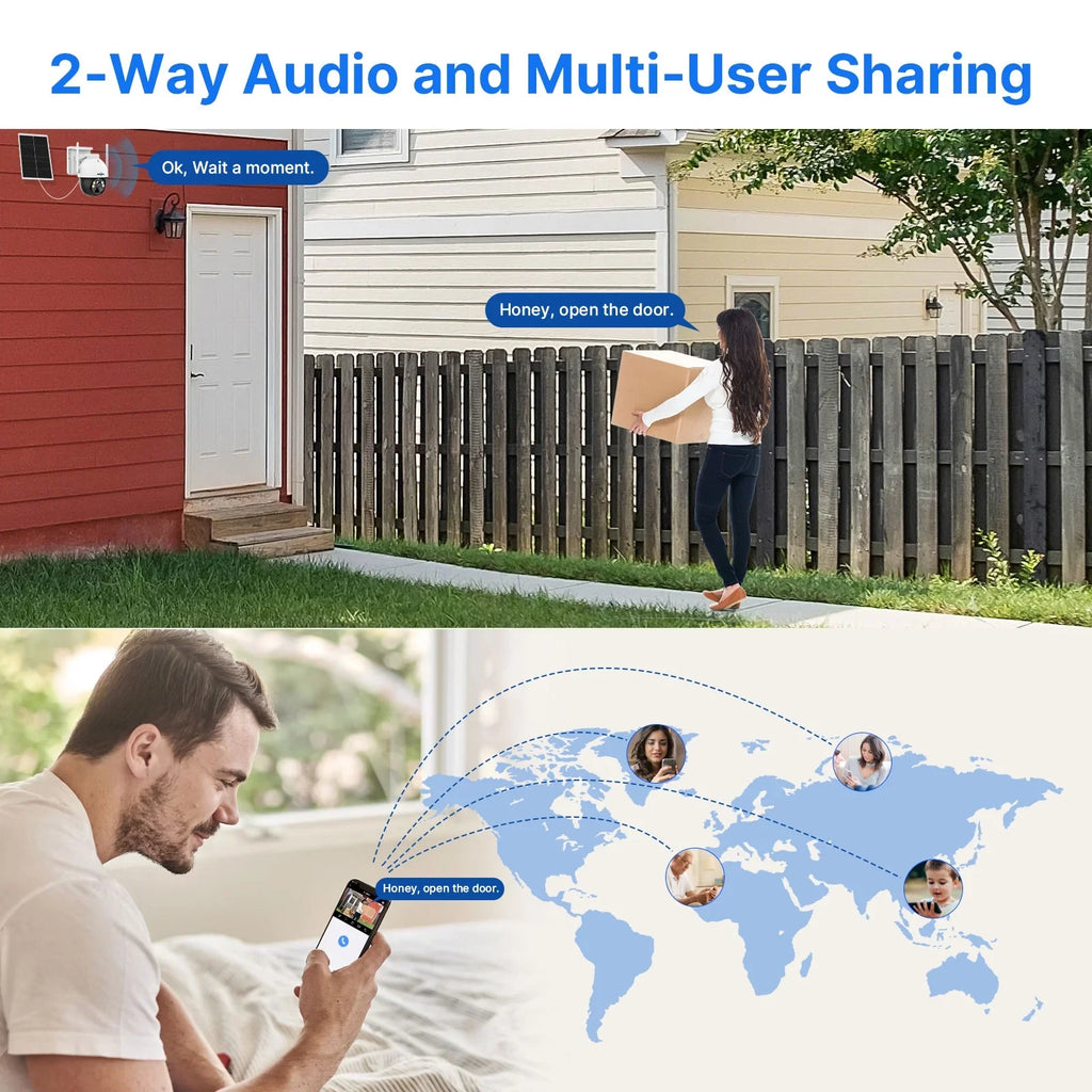 Hiseeu Rechargeable Battery 2K/3MP Solar Wireless Security Camera,360 View Pan/Tilt,8X digital zoom,2-Way Audio,Color Night Vision,Spotlights,SD Card Slot,Smart AI Detection