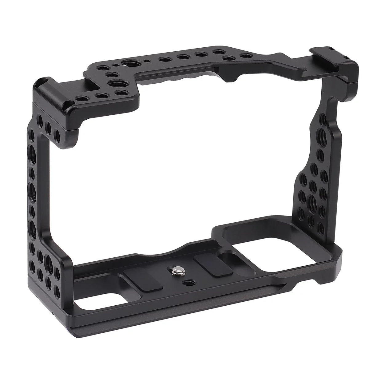 Cage Aluminum Alloy Video Cage Replacement for  A7M3 A7R3 A9 Mirrorless with Cold Shoe Mount 14 Inch & 38 Inch Screw Holes