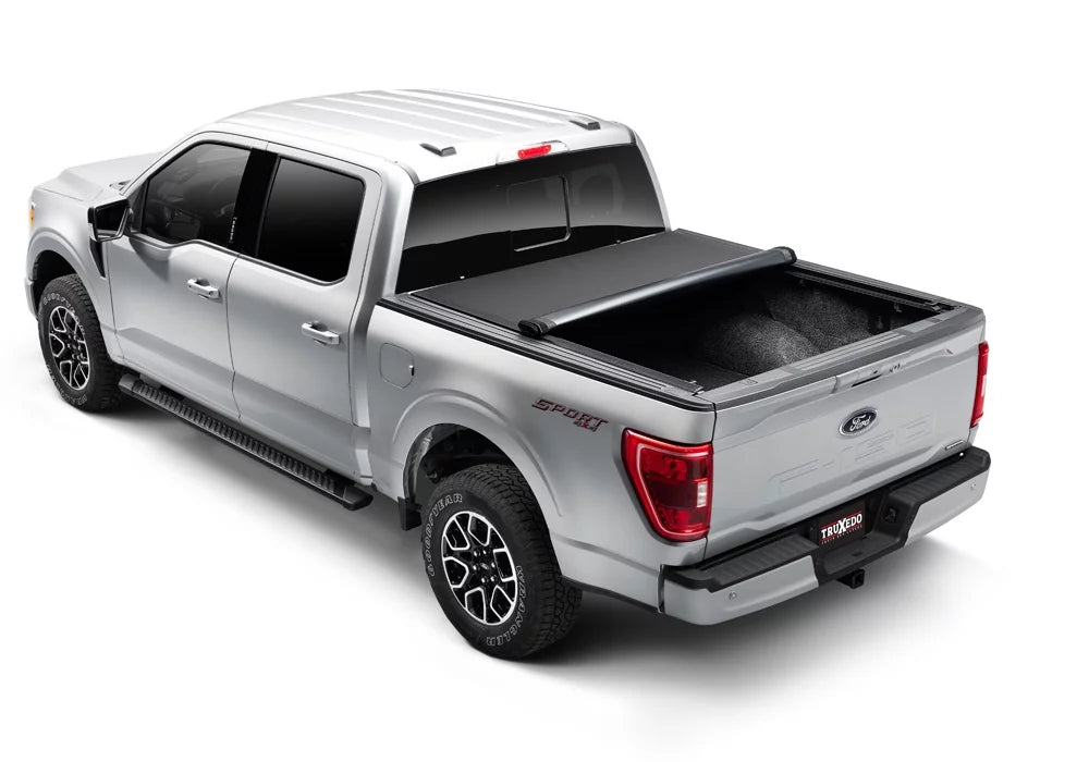 TruXedo Pro X15 Soft Roll Up Truck Bed Tonneau wrap | 1498301 | matching with 2015 - 2023  F-150 6' 7" Bed (78.9") , Black