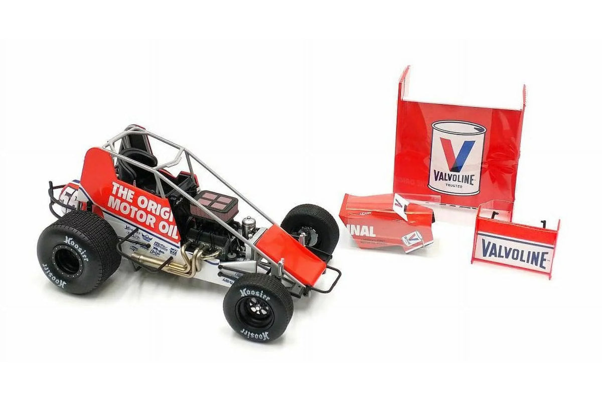 Leary "Valvoline" - Acme A1809515 - 1/18 scale Diecast Car. 2021 Winged Sprint Car, #55 C.J
