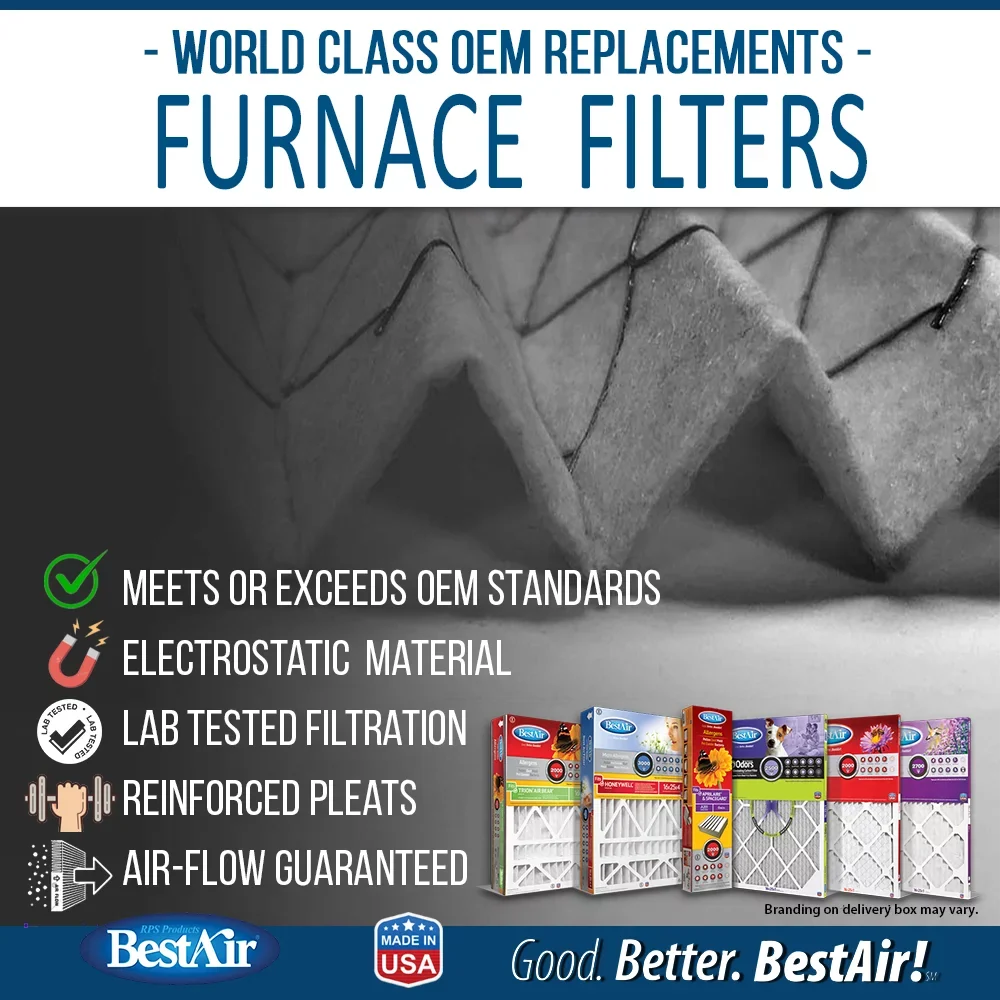 BestAir AXP-213-13R-2 Replacement Furnace Filter Series 3000 MERV 13
