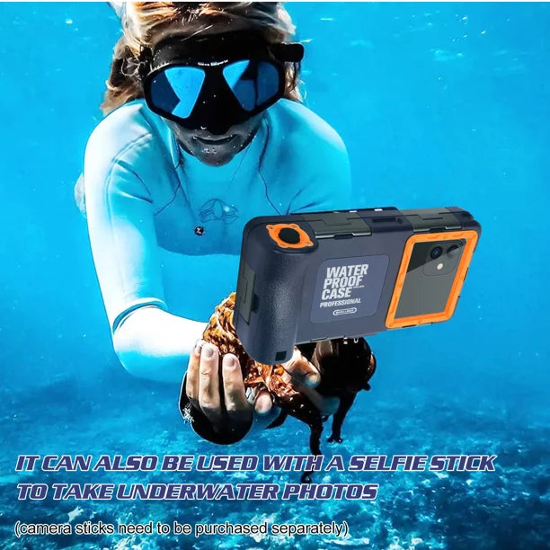 UrbanX Professional [15m/50ft] Swimming Diving Surfing Snorkeling Photo Video Waterproof Protective Case Underwater Housing for Meizu V8 Pro And all Phones Up to 6.9 Inch LCD with Lanyard