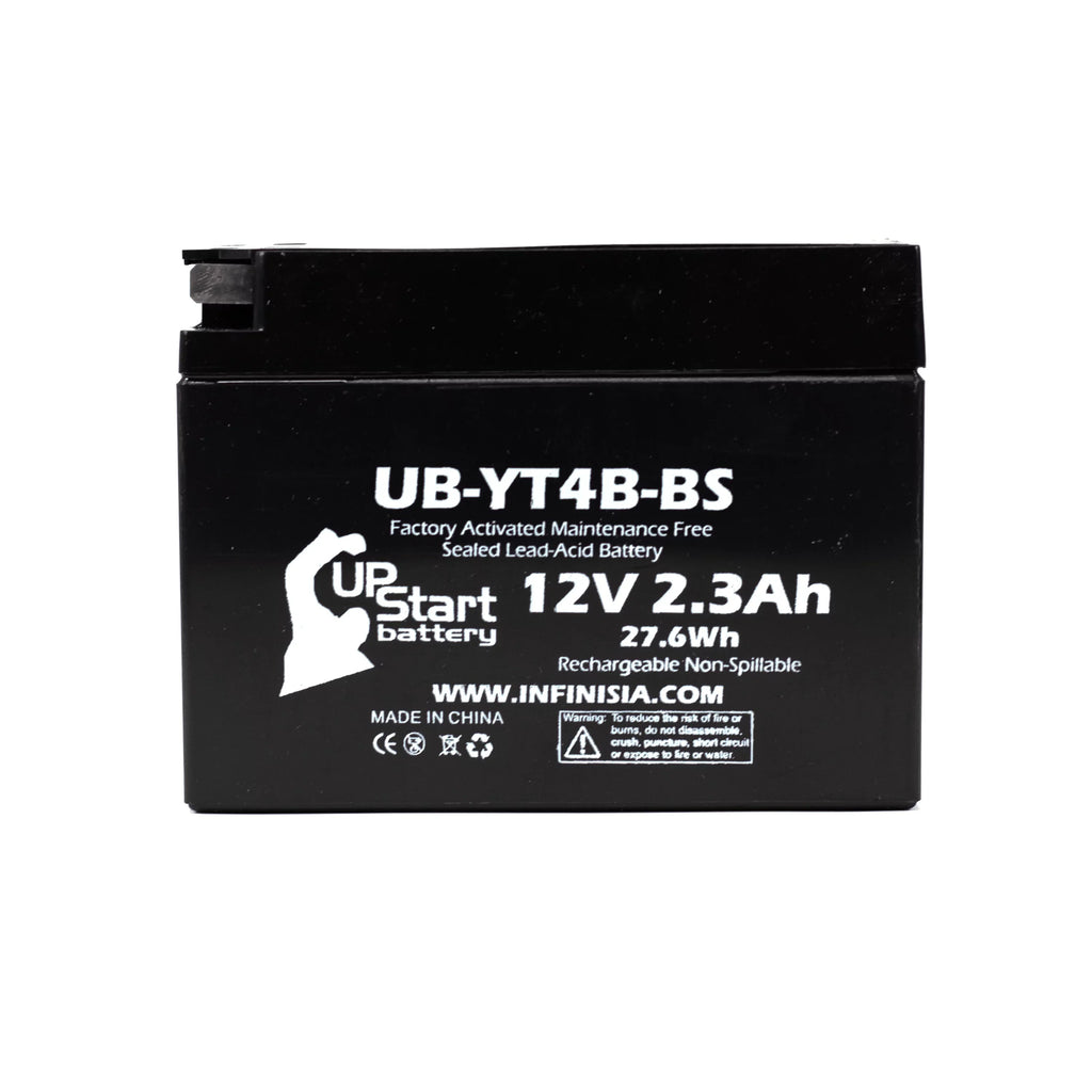 3 Pack - YT4B-BS Battery Replacement for (2.3Ah, 12v, Sealed) Factory Activated, Maintenance Free Battery - appropriate with 2015 Yamaha SR400, 2008 Suzuki DR-Z70, 2009 Suzuki DR-Z70
