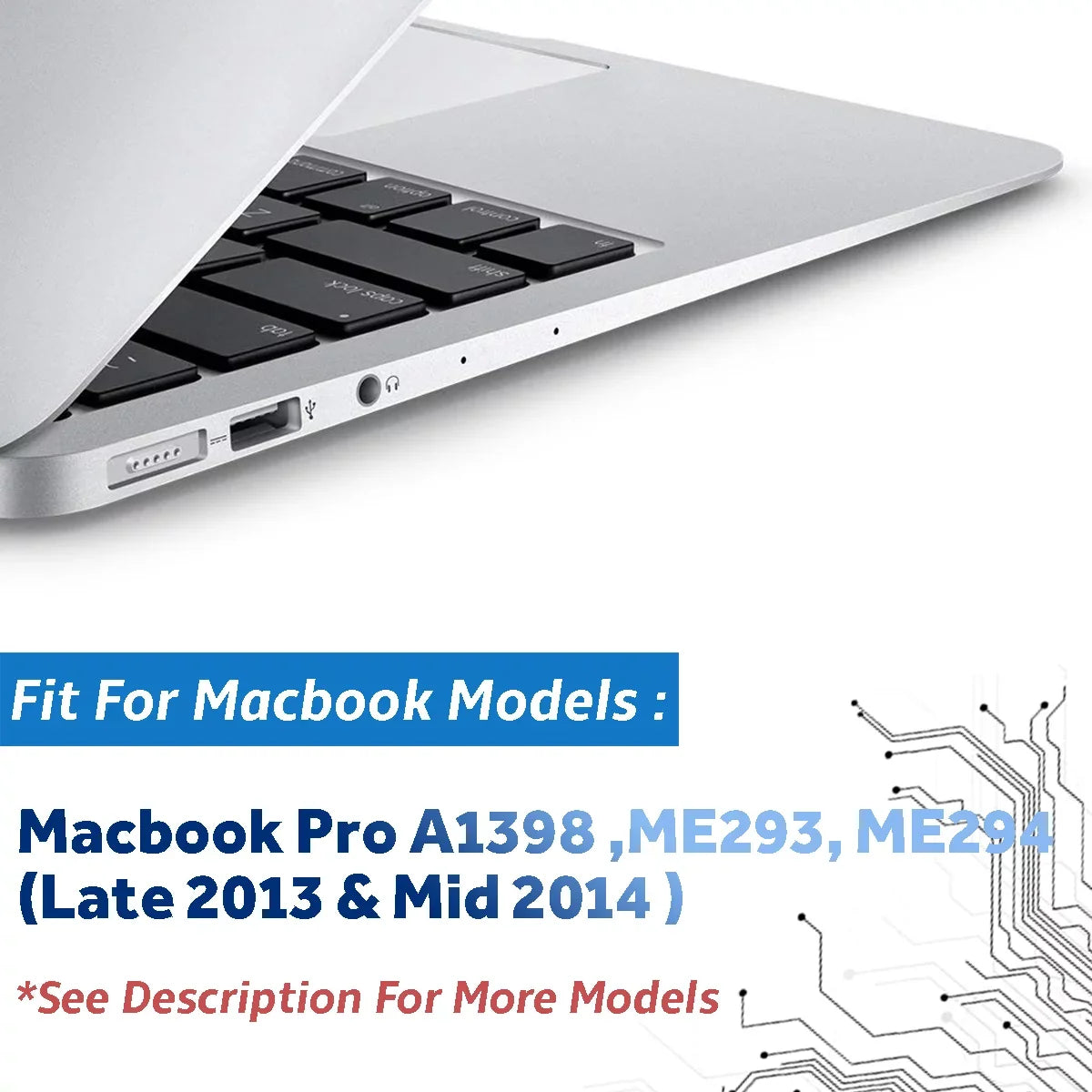 A1494 Battery matching Mac A1398 Mac Book Pro 15" Retina (Late 2013 & Mid 2014), Fits ME294 ME293 (11.26V 95Wh 8440mAh)
