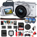 EOS M200 Mirrorless Digital Camera with 15-45mm Lens (3700C009) + More