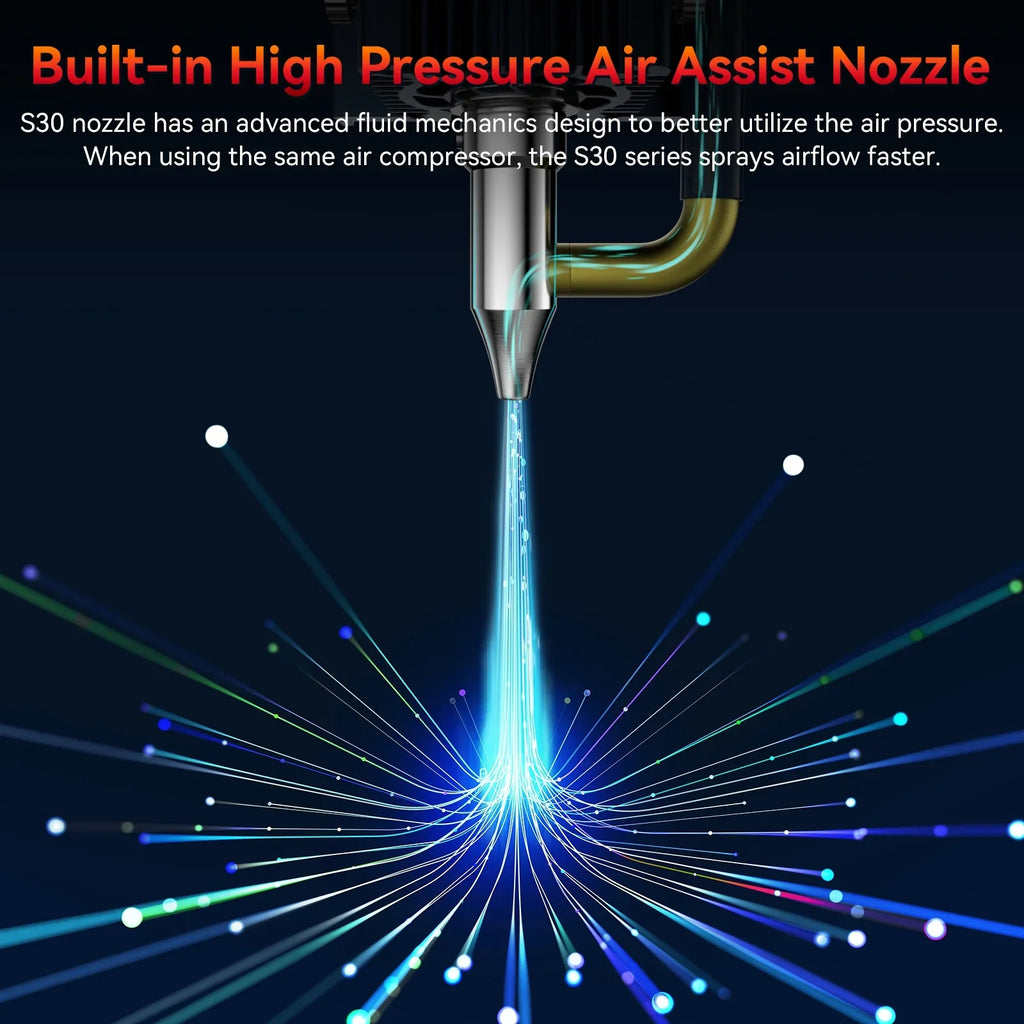 SCULPFUN-2 Engraving Machine,Pump Nozzle Limit With Air-assist With Lens Limit Switchs 5w Nozzle Limit Switchs S30 With 410x400mm Area 5w With Switchs 5w Wireless Air Assist Pump With Auto Air