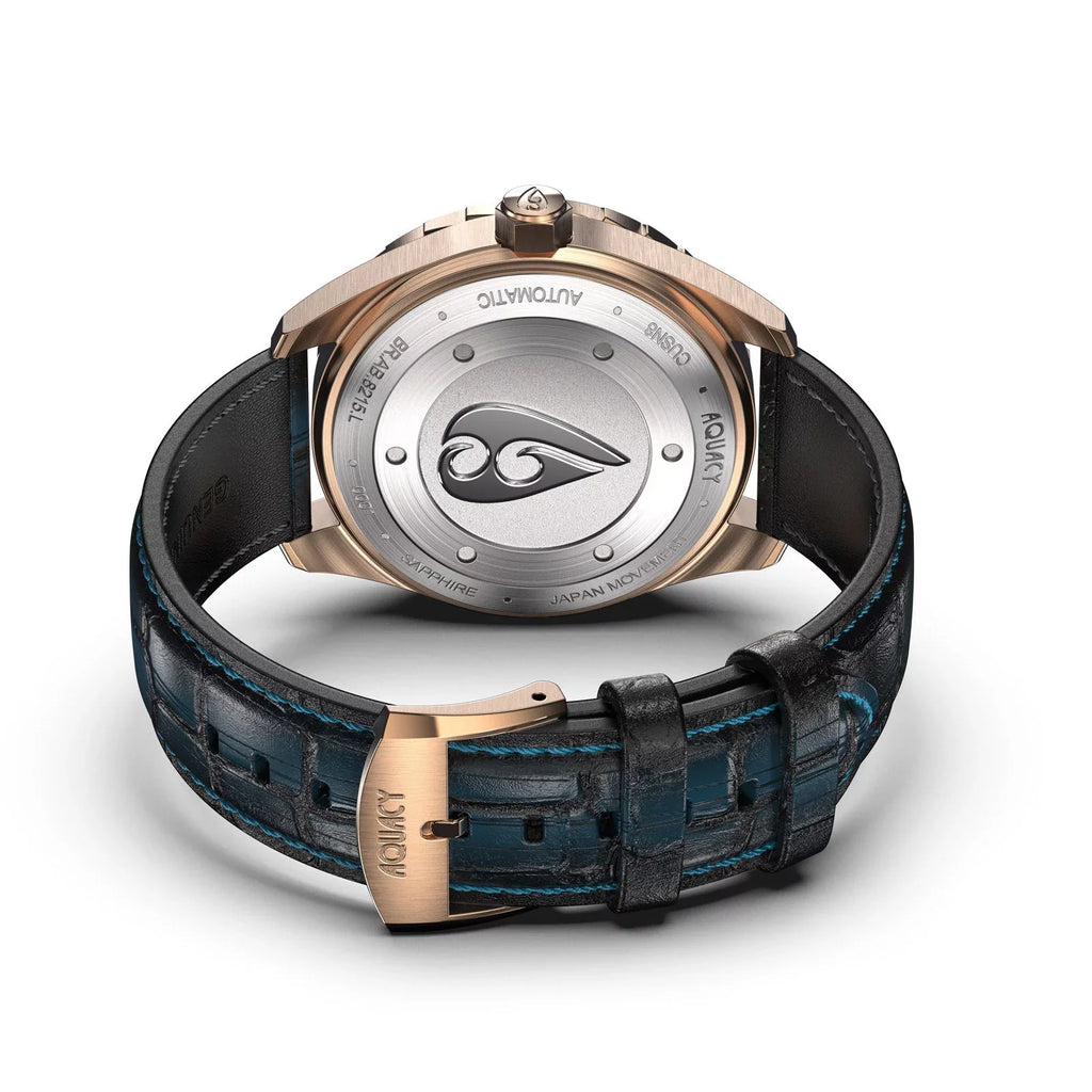 Aquacy Bronze CuSn8 Abalone Automatic Diver Watch BR.AB.8215.L - Screw Down 316L Stainless Case Back - 200M liquid Resistance - 40 Hours Approx Power Reserve Dive Swimming Wrist Watches For Men