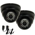 VideoSecu 2 Pack Built-in 1/3 inch  Effio CCD 600TVL Security Camera IR Day Night 3.6mm Wide Angle Lens with 2 Power Supply bwi