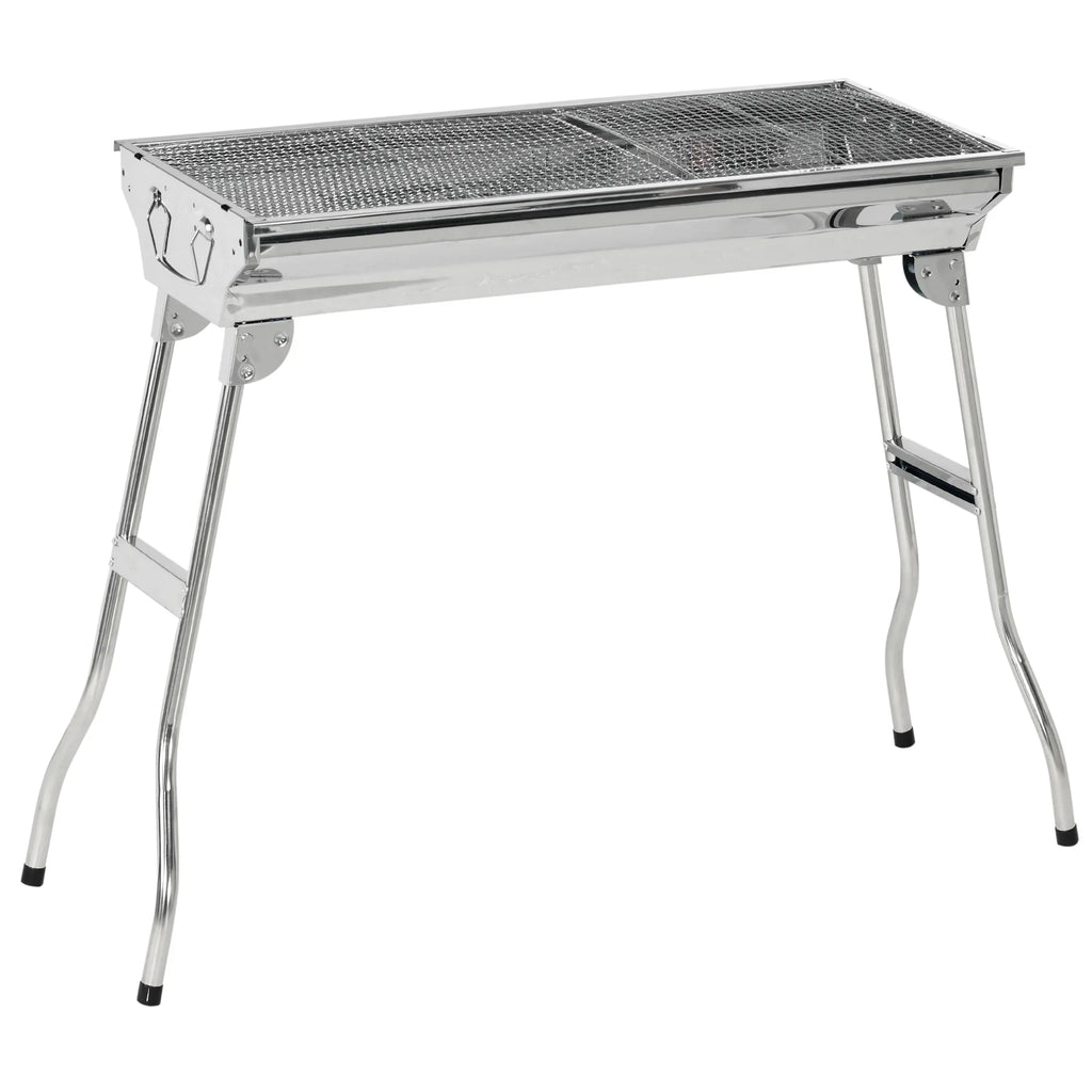 HQZX Portable Charcoal Grill,Stainless Steel Folding Outdoor BBQ Grill for Picnic,Party Grill Rack