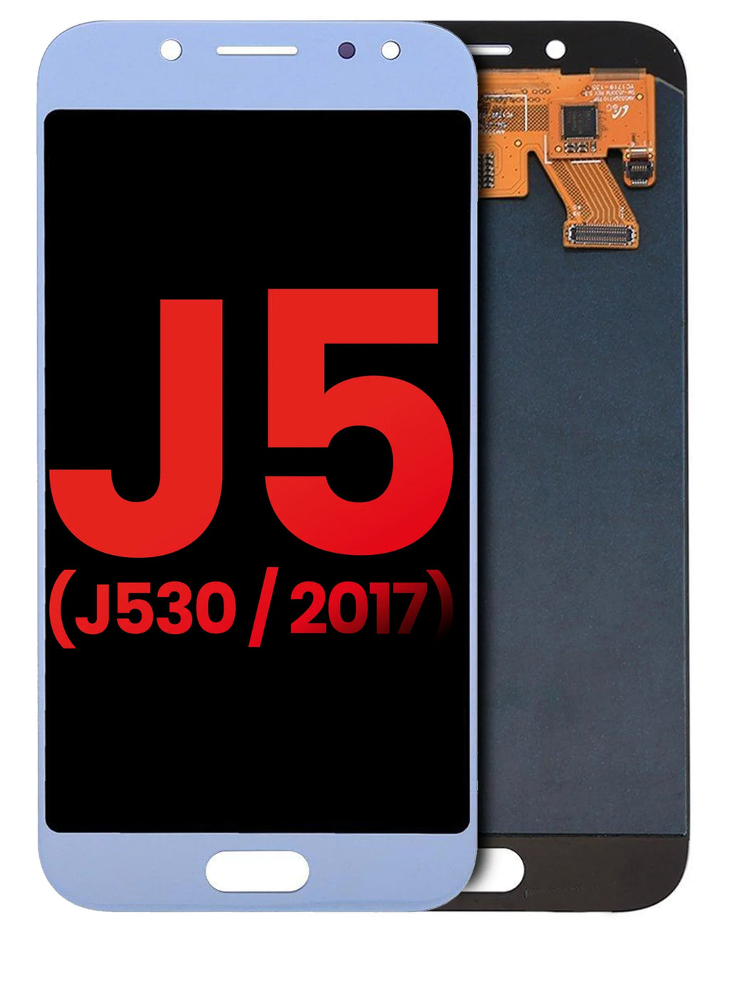 Replacement OLED Assembly Without Frame appropriate For  Galaxy J5 / Pro / Duo (J530 / 2017) (Aftermarket Plus) (Blue / Silver)