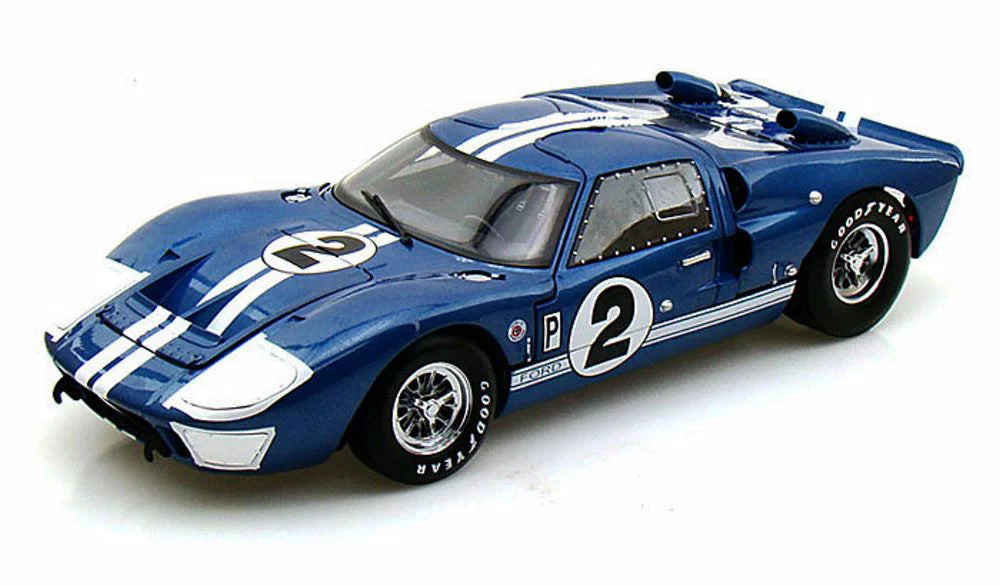 1966  GT-40 MK II #2, Blue w/ White Stripes - Shelby  SC401 - 1/18 Scale