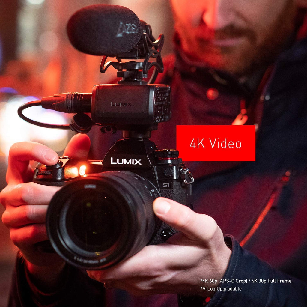 LUMIX S1 Full Frame Mirrorless Camera with 24.2MP MOS High Resolution Sensor, L-Mount Lens appropriate, 4K HDR