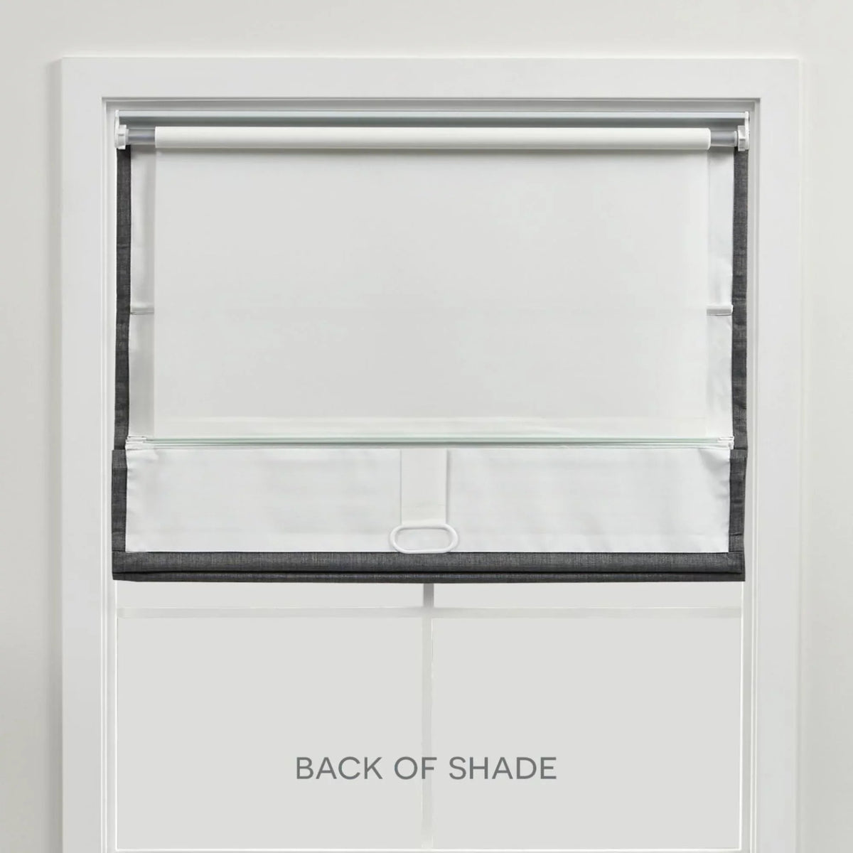 Exclusive Home Esme Total Blackout Roman Shade, 34"x64", Silver