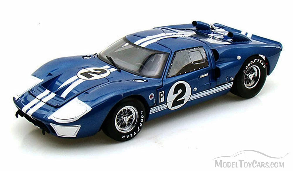 1966  GT-40 MK II #2, Blue w/ White Stripes - Shelby  SC401 - 1/18 Scale