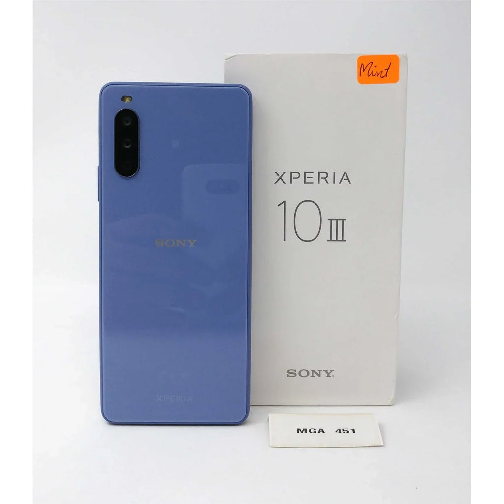 Pre-Owned  Xperia 10 III 5G 128GB XQ-BT52 6GB RAM GSM Factory Unlocked Smartphone - Blue (Like New)