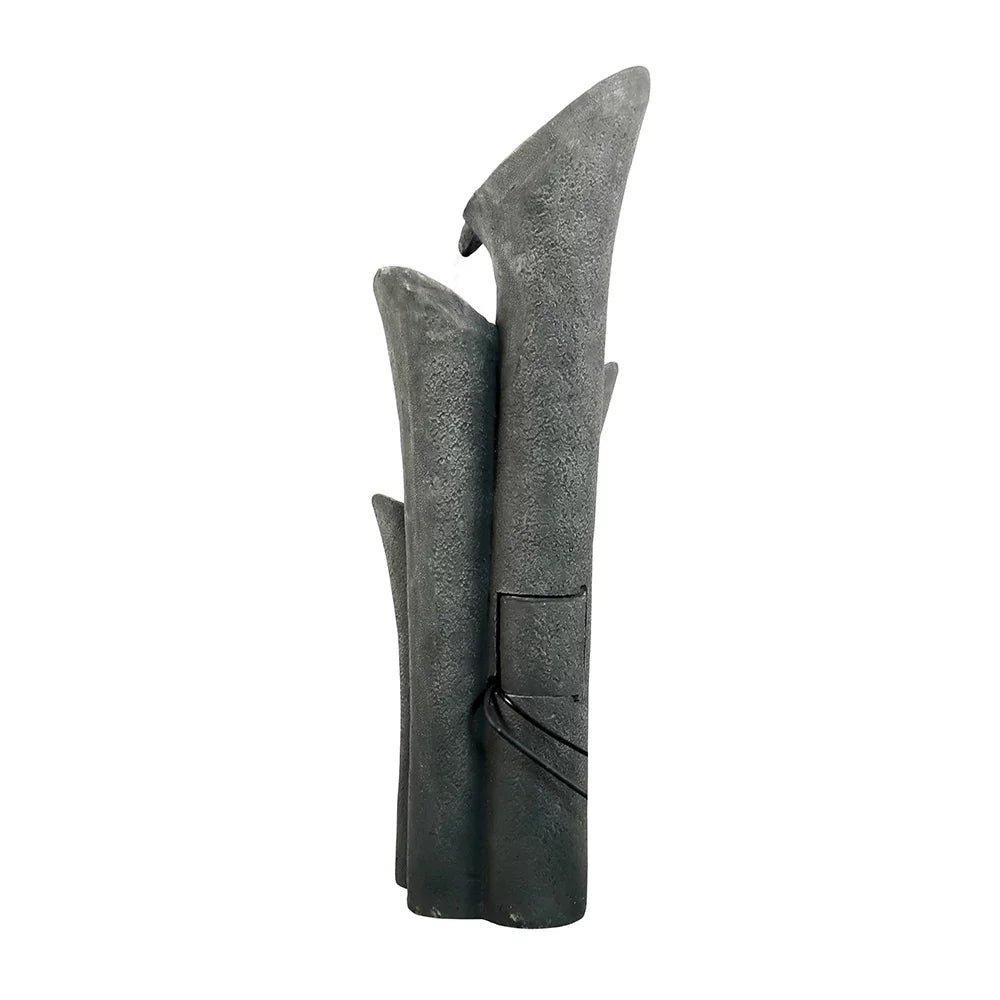 Outdoor moisture Fountain with LED Lights 33.4" H Curved Cascading Indoor, Waterfall Garden Fountain with Built-in Quiet Pump Perfect Garden liquid Feature, Patio Fountain