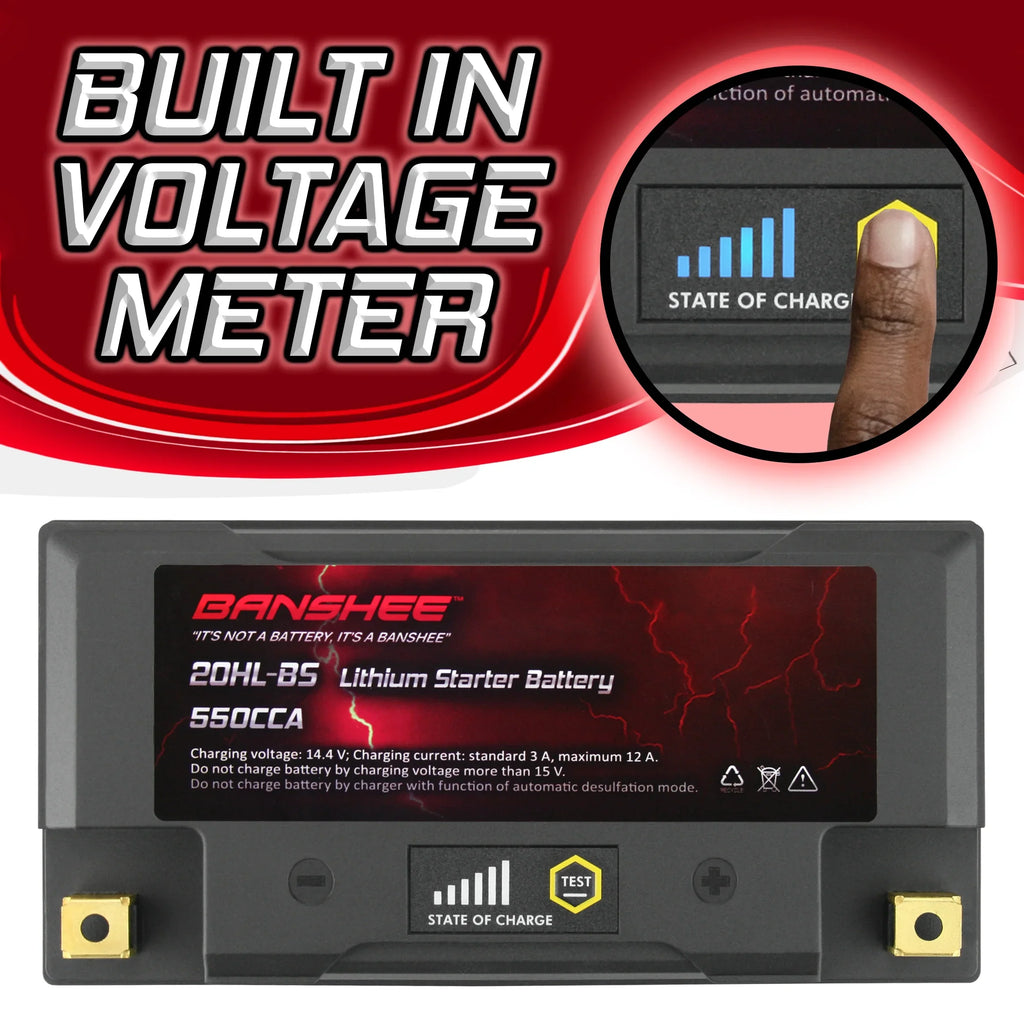 Banshee YTX20L-BS LiFePO4 Motorsports Battery matching with Yamaha EX1050 EXR 2019 to 2019