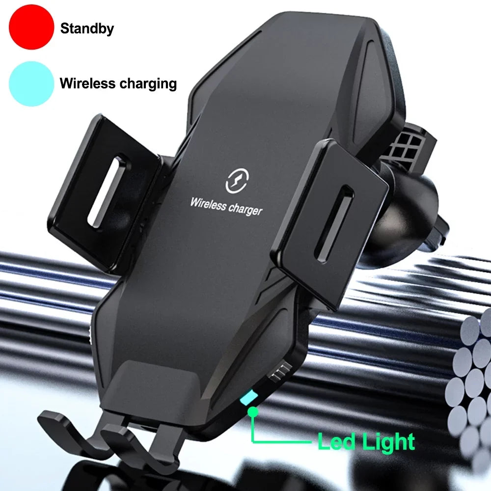 Wireless Car Charger, Saoqi 10W Smart Sensor Auto Clamping Air Vent Dashboard Windshield Car Phone Holder Mount, suitable for iPhone, , Google, , etc